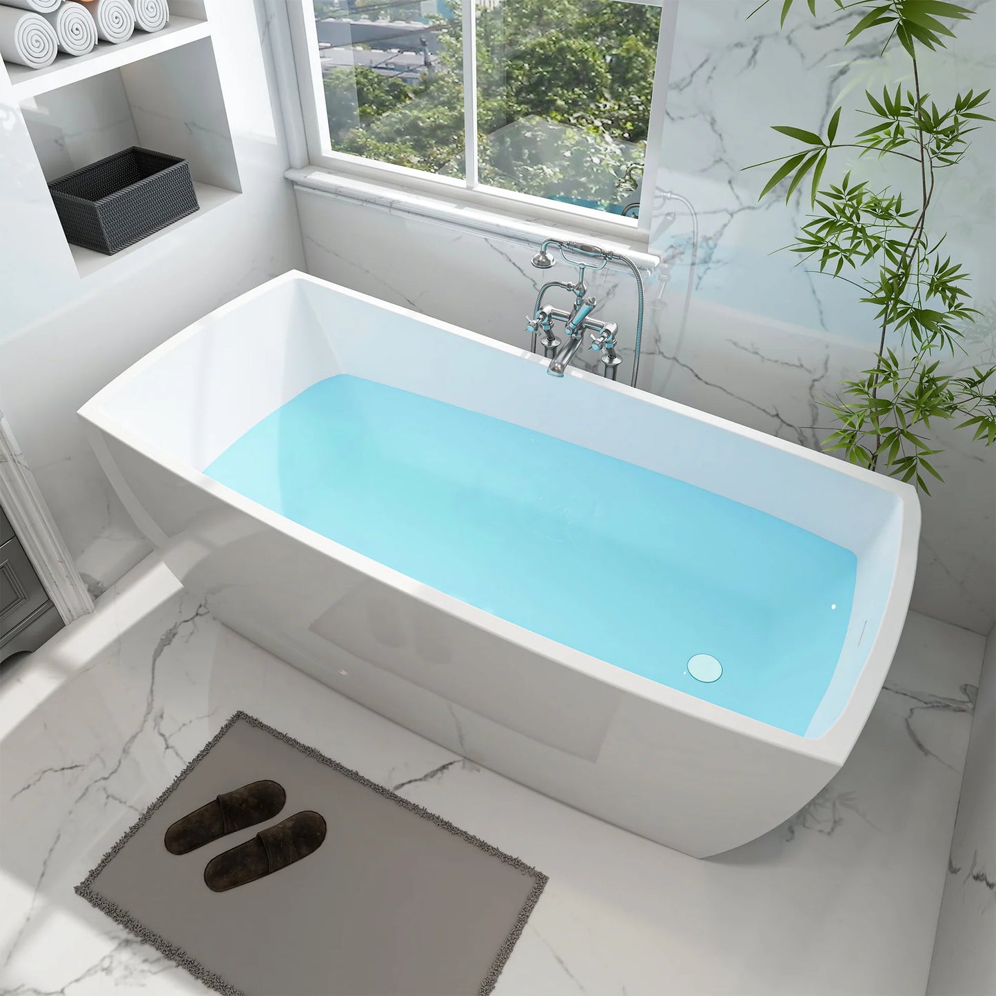 Flatbottom Freestanding Soaking Bathtub