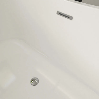 Flatbottom Center Drain Freestanding Soaking  Bathtub