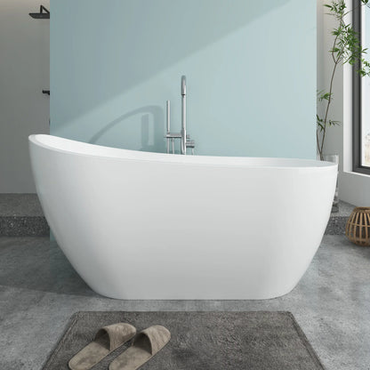 Flatbottom Left Drain Freestanding Soaking  Bathtub