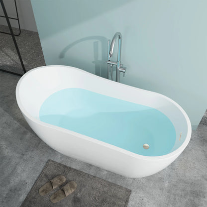 Flatbottom Left Drain Freestanding Soaking  Bathtub