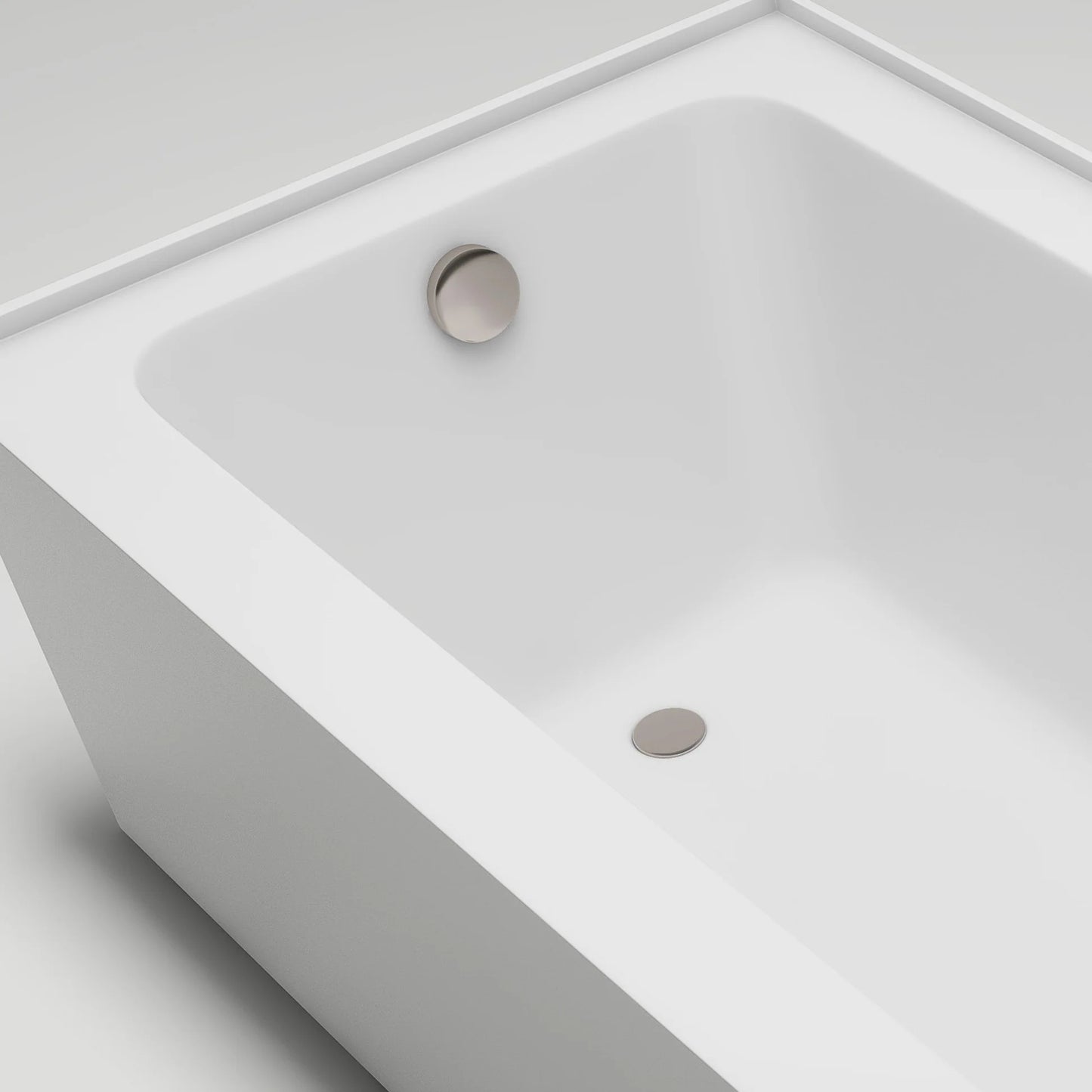 Acrylic Soaking Bathtub with Overflow and Drain Left by Vanity Art