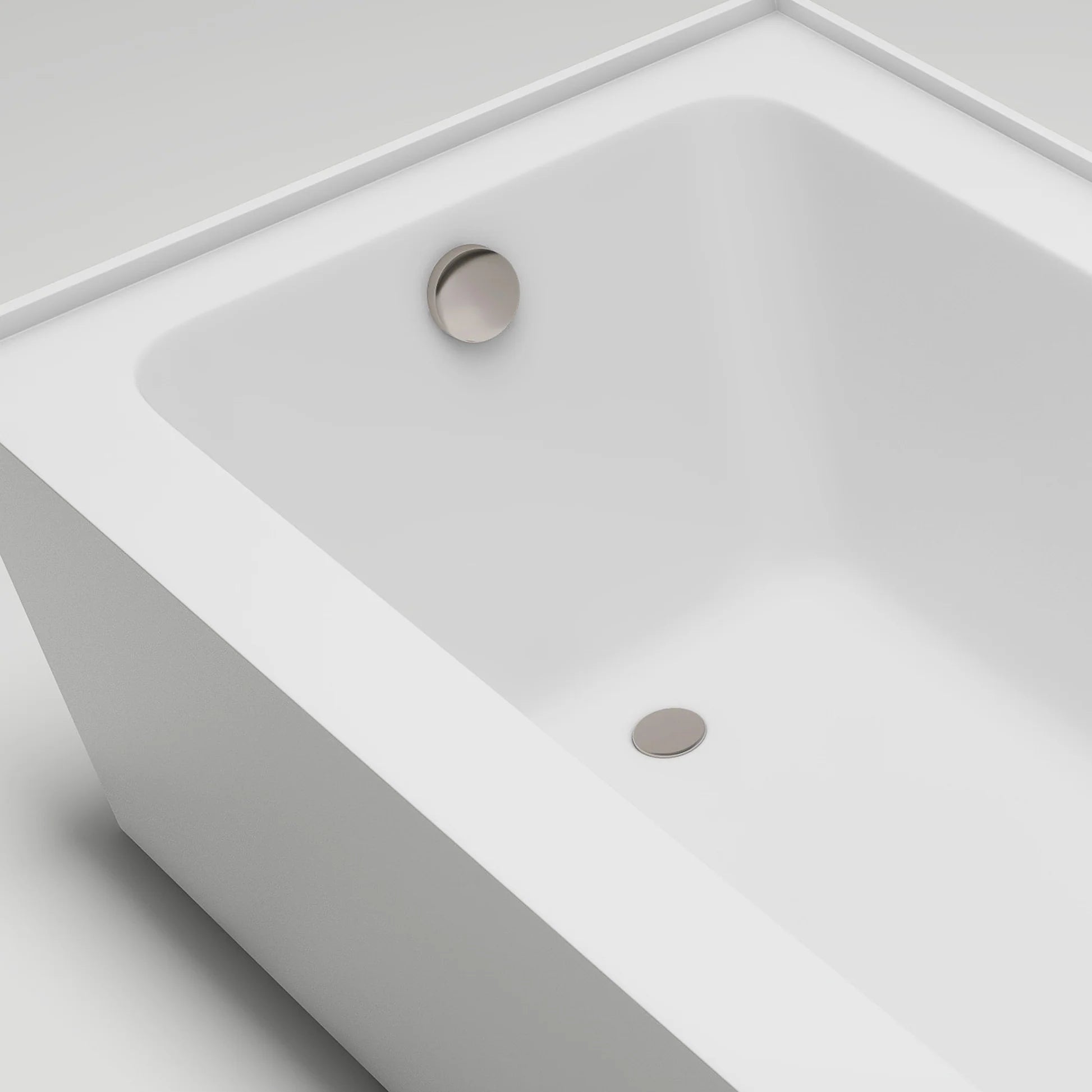 Acrylic Soaking Bathtub with Overflow and Drain Left by Vanity Art
