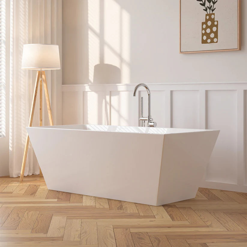 Flatbottom Freestanding Soaking Bathtub by Vanity Art