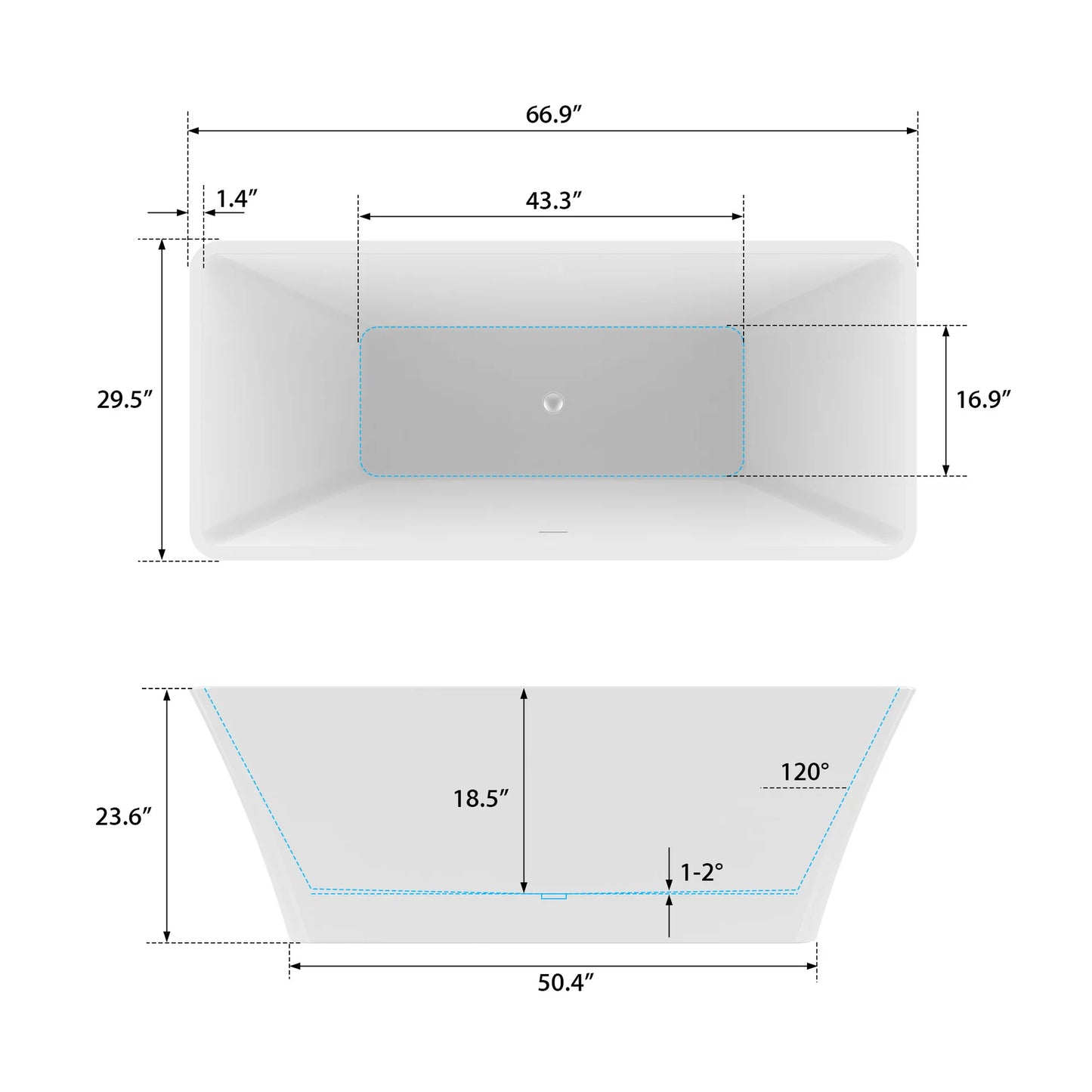 Freestanding Soaking Bathtub