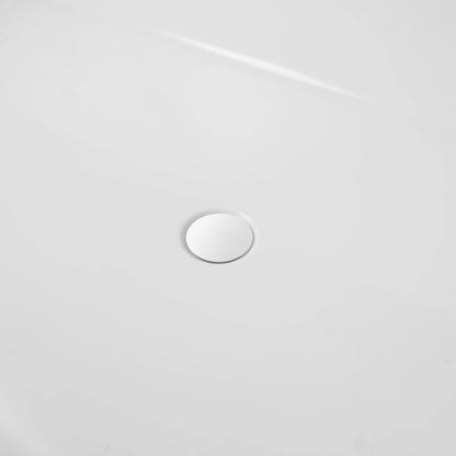 Solid Surface Resin Stone Flatbottom Freestanding  Soaking Bathtub