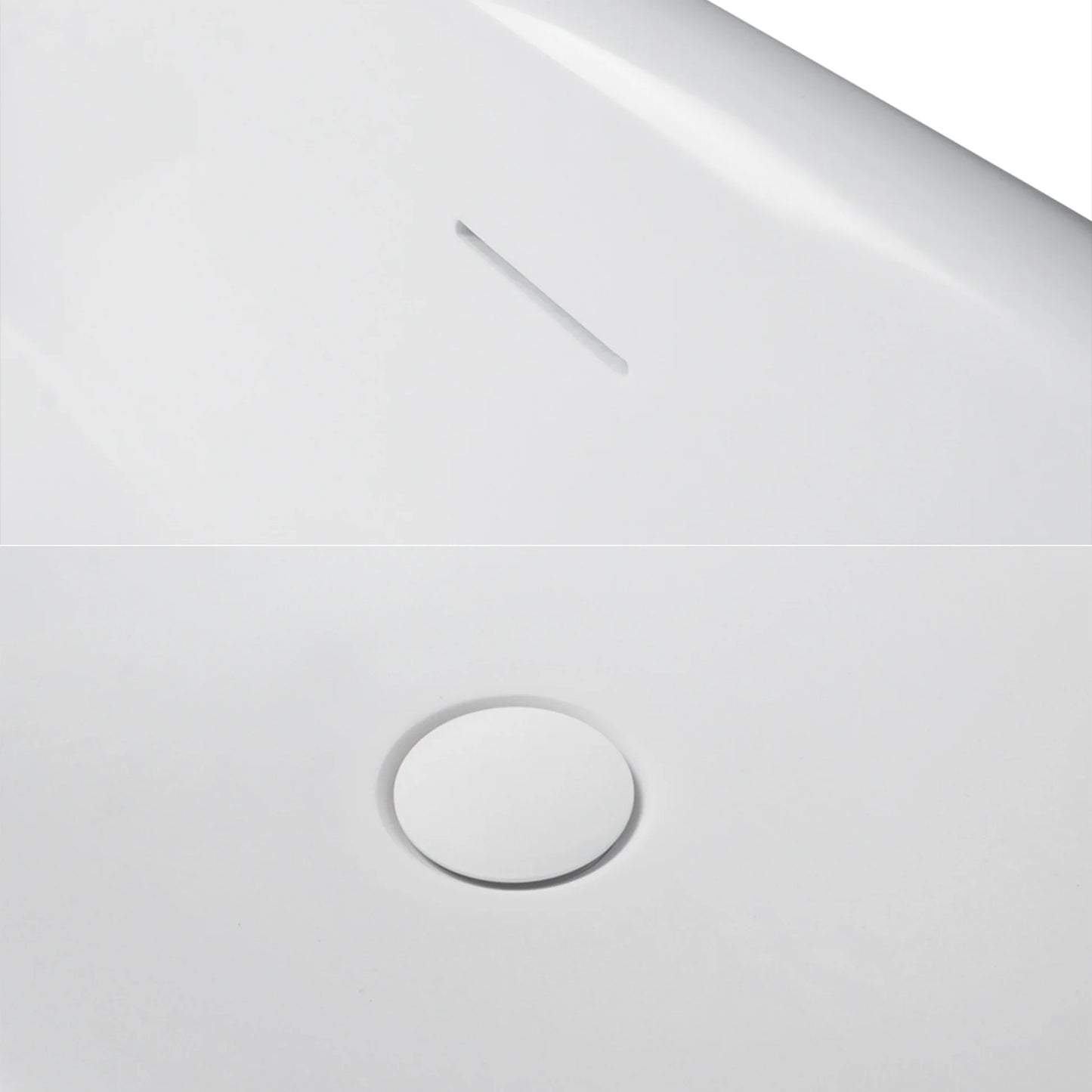 Solid Surface Resin Stone Flatbottom Freestanding Bathtub