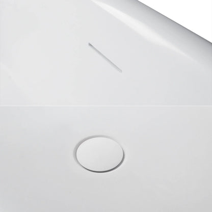 Solid Surface Resin Stone Flatbottom Freestanding Bathtub