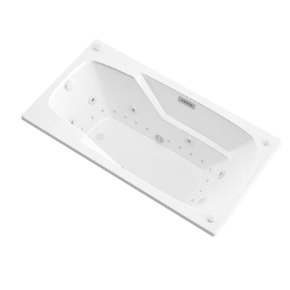 Eros 36 x 72 Rectangular Air & Whirlpool Jetted Bathtub with Reversible Drain