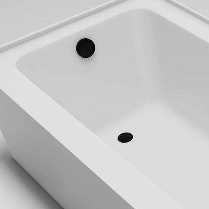 Acrylic Soaking Bathtub with Overflow and Drain Left by Vanity Art