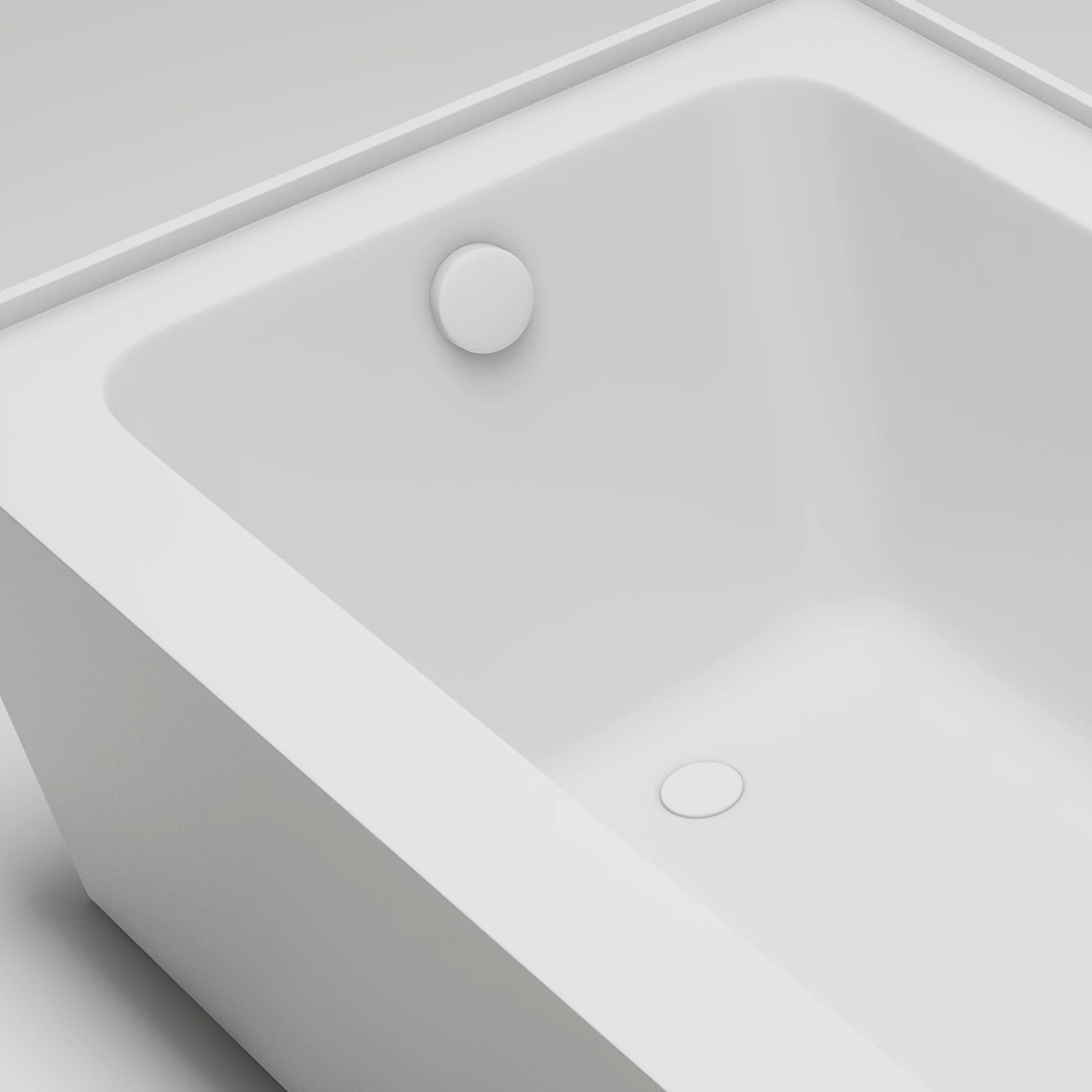 Acrylic Soaking Bathtub with Overflow and Drain Left by Vanity Art