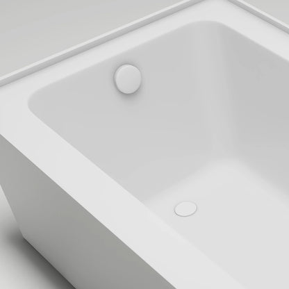 Acrylic Soaking Bathtub with Overflow and Drain Left by Vanity Art