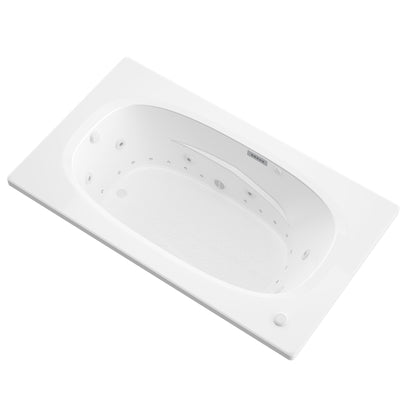 Polaris  42.25 x 65in. Air and Whirlpool Jetted Bathtub in White with Reversible Drain