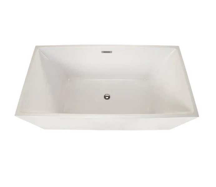Sleek, Contemporary Square Design Freestanding Bathtub by Altair
