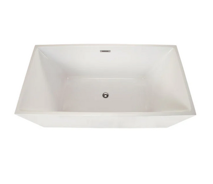 Sleek, Contemporary Square Design Freestanding Bathtub by Altair