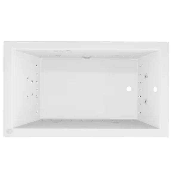 Sapphire 60 in. x 42 in. Rectangular Whirlpool and Air Bathtub with Left Drain and VS Jets and Aroma in Glossy White