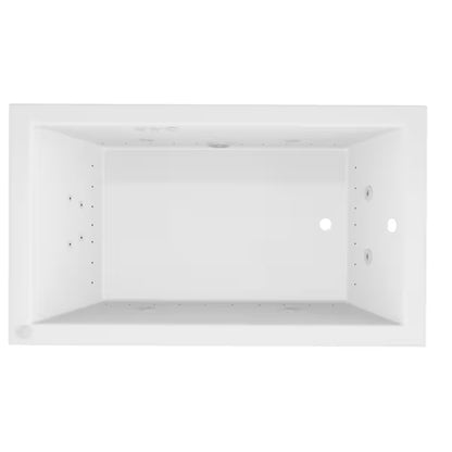 Sapphire 60 in. x 42 in. Rectangular Whirlpool and Air Bathtub with Left Drain and VS Jets and Aroma in Glossy White