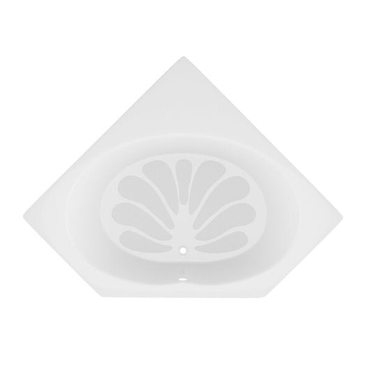 Eclipse 60 in. x 60 in. Corner Soaking Bathtub with Center Drain in White