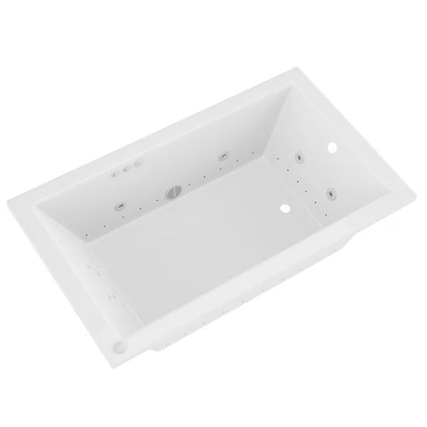 Sapphire 60 in. x 42 in. Rectangular Whirlpool and Air Bathtub with Left Drain and VS Jets and Aroma in Glossy White