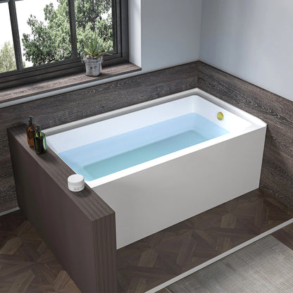 Acrylic Soaking Bathtub with Overflow and Drain RIGHT by Vanity Art