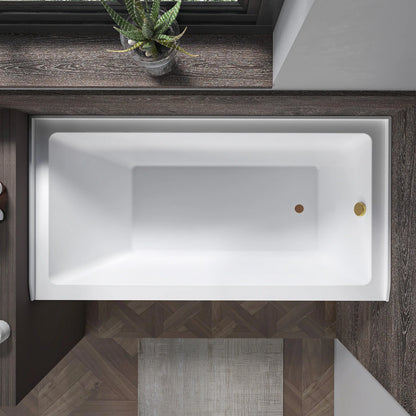 Acrylic Soaking Bathtub with Overflow and Drain RIGHT by Vanity Art