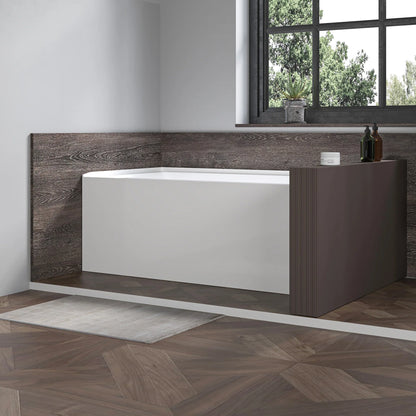 Acrylic Soaking Bathtub with Overflow and Drain LEFT by Vanity Art