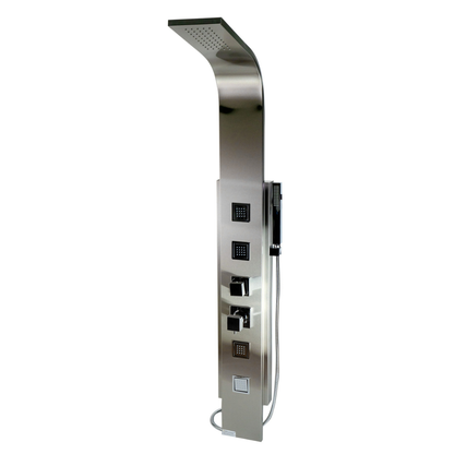 Modern Stainless Steel Shower Panel with 4 Body Sprays by Alfi