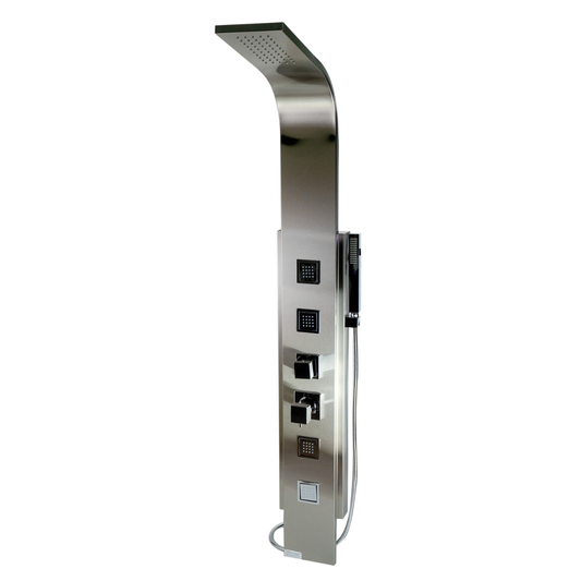Modern Stainless Steel Shower Panel with 4 Body Sprays by Alfi