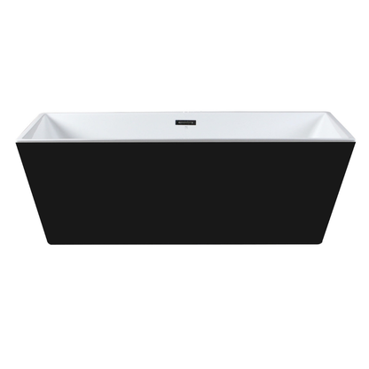 Black & White Rectangular Soaking Bathtub by Alfi