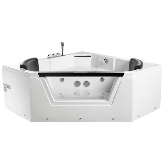 Clear Corner Acrylic Whirlpool Bathtub for Two