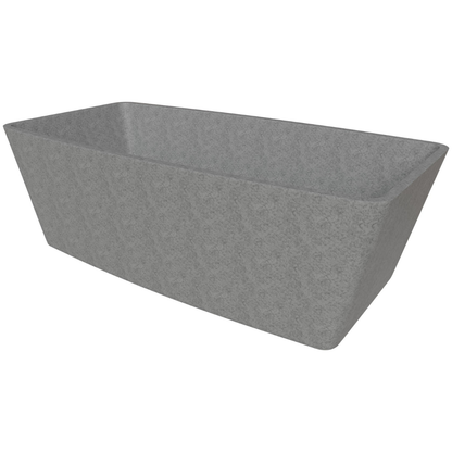 Solid Concrete Rectangular Freestanding Bathtub by Alfi