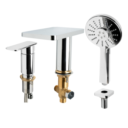 Deck Mounted Tub Filler with Hand Held Showerhead by Alfi