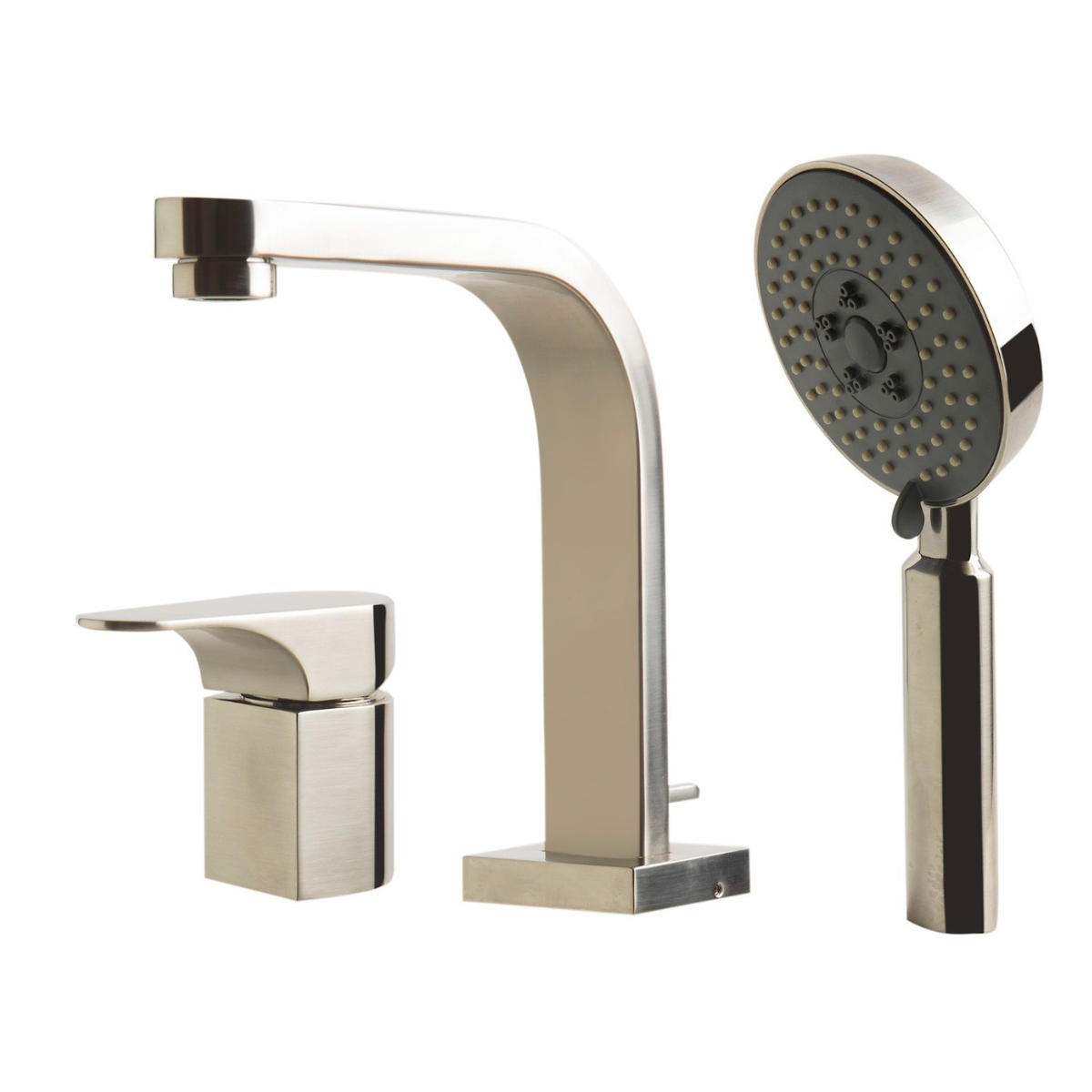 Single Lever Faucet Round Hand Held Pull-Out Shower Head by Alfi