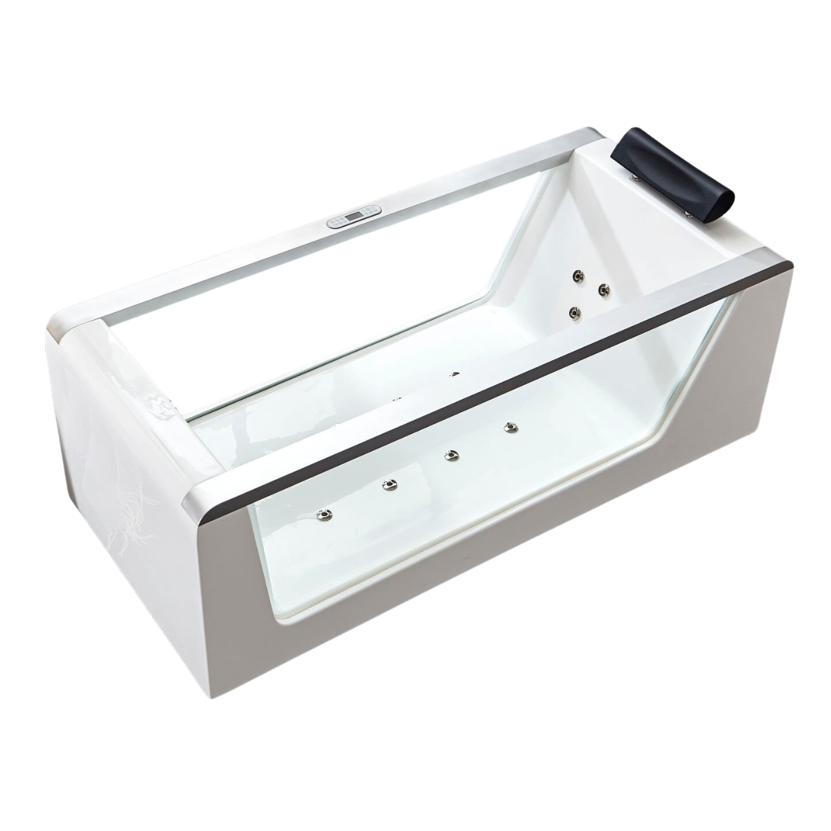 Clear Rectangular Whirlpool Bathtub by Eago