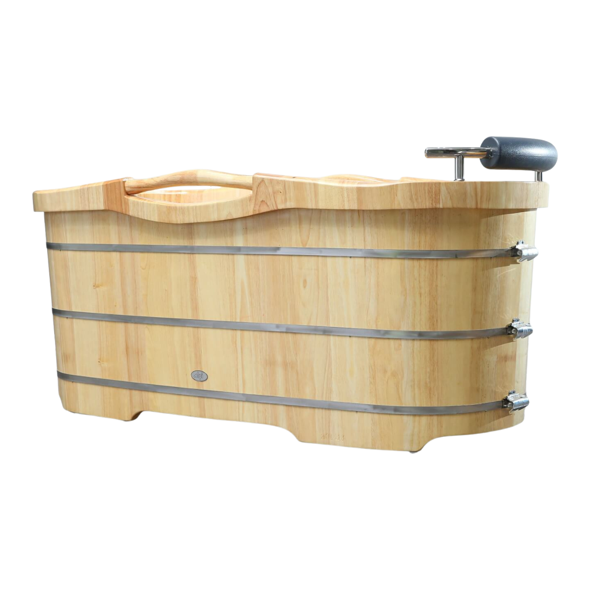 61'' Free Standing Wooden Bathtub with Headrest by Alfi