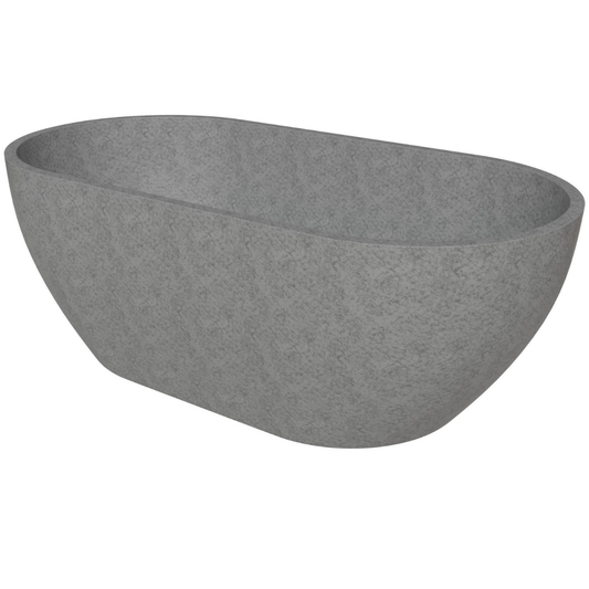 Spa Inspired Solid Concrete Oval Freestanding Bathtub by Alfi