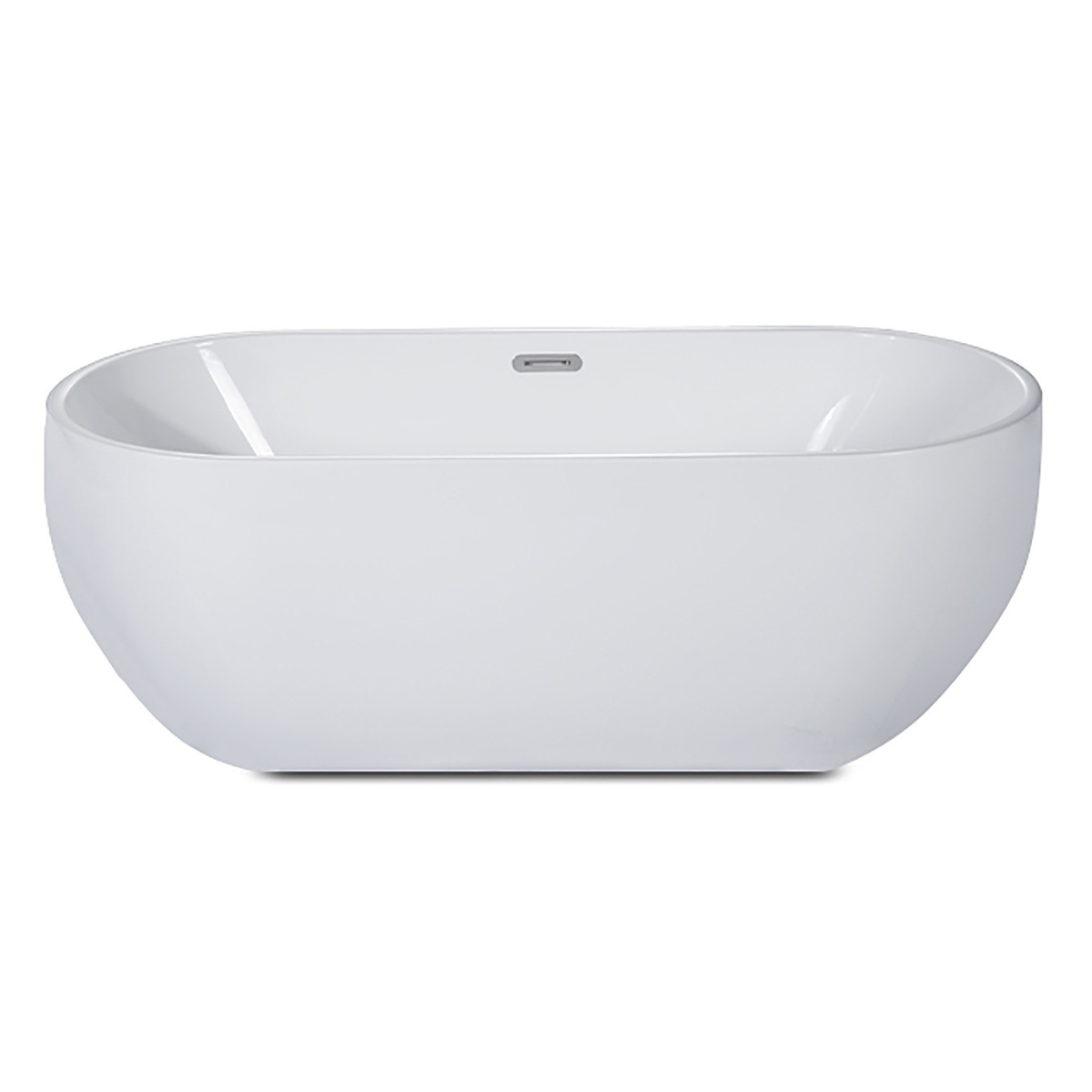 Oval Acrylic Free Standing Soaking Bathtub by Alfi
