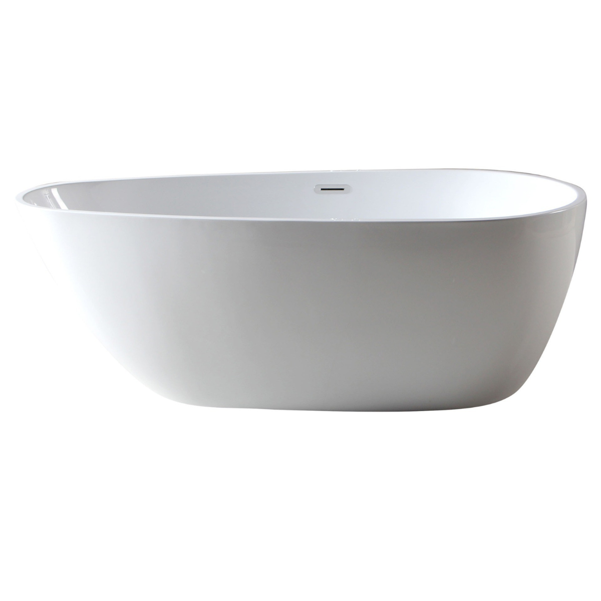 White or Black Oval Soaking Bathtub by Alfi