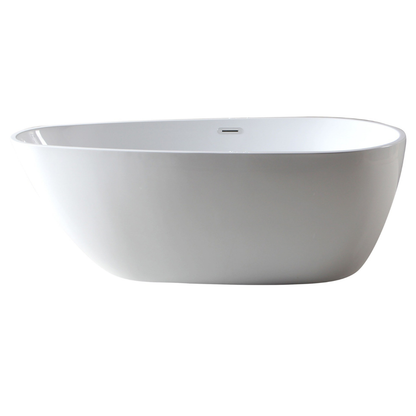 White or Black Oval Soaking Bathtub by Alfi