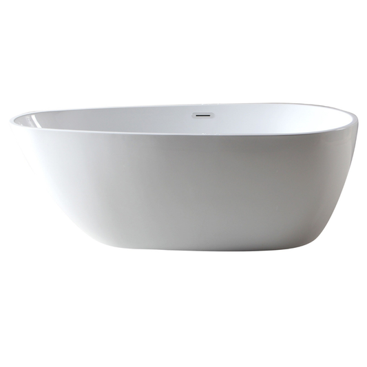 White or Black Oval Soaking Bathtub by Alfi
