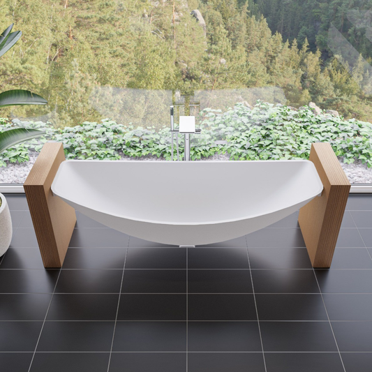 79" Suspended Wall Mounted Hammock Bathtub by Alfi