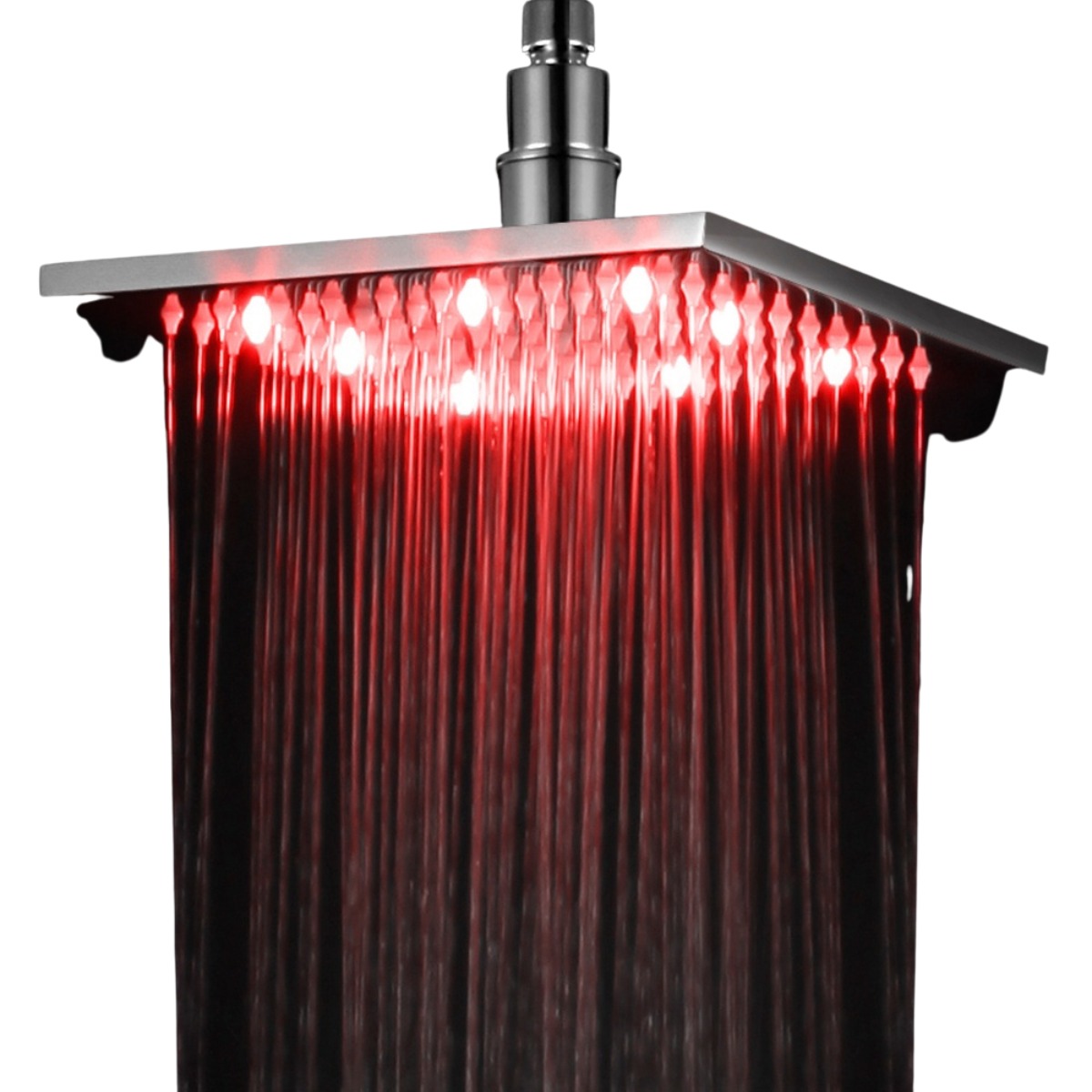 LED8S 8 Inch Square Multi Color LED Rain Shower Head by Alfi