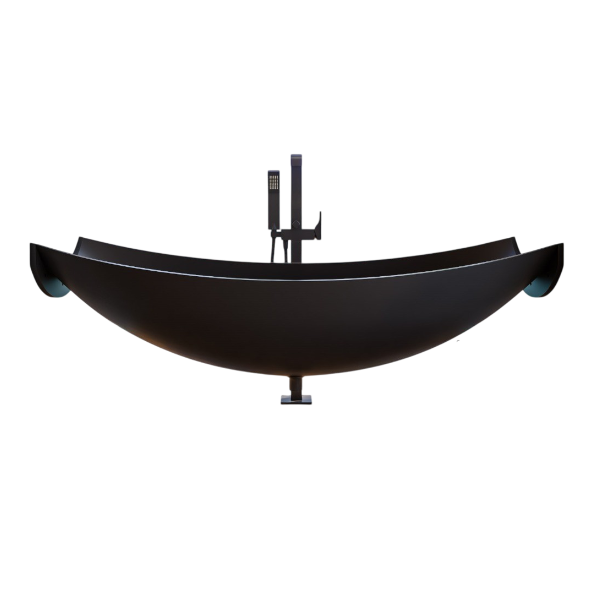 Solid Surface Suspended Wall Mounted Hammock Bathtub by Alfi