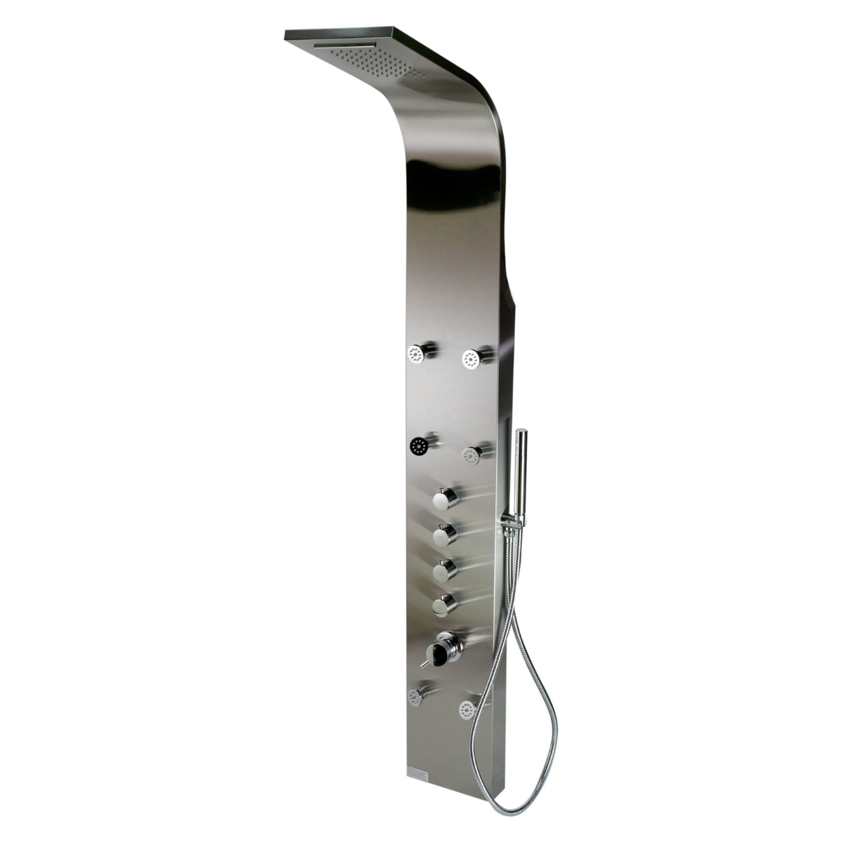 Stainless Steel Shower Panel with 6 Body Sprays by Alfi
