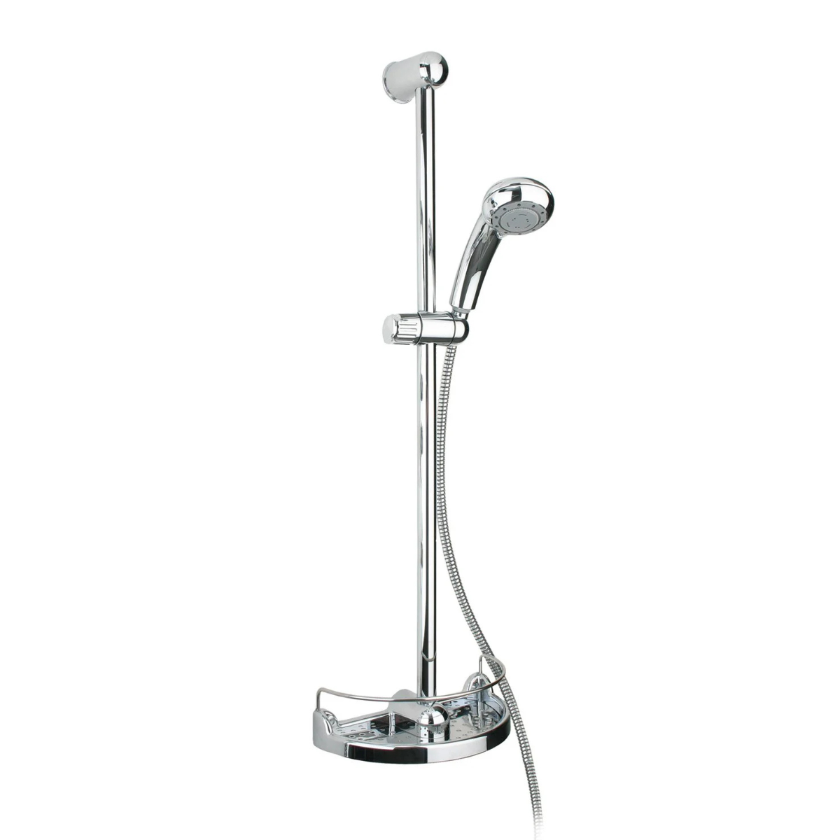Shower Set Includes Slidebar, Hand Held Shower, Hose and Accessories Basket by Whitehaus