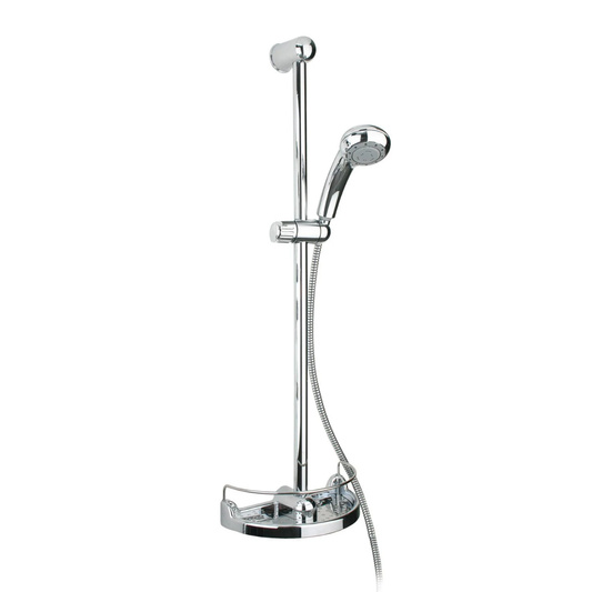 Shower Set Includes Slidebar, Hand Held Shower, Hose and Accessories Basket by Whitehaus