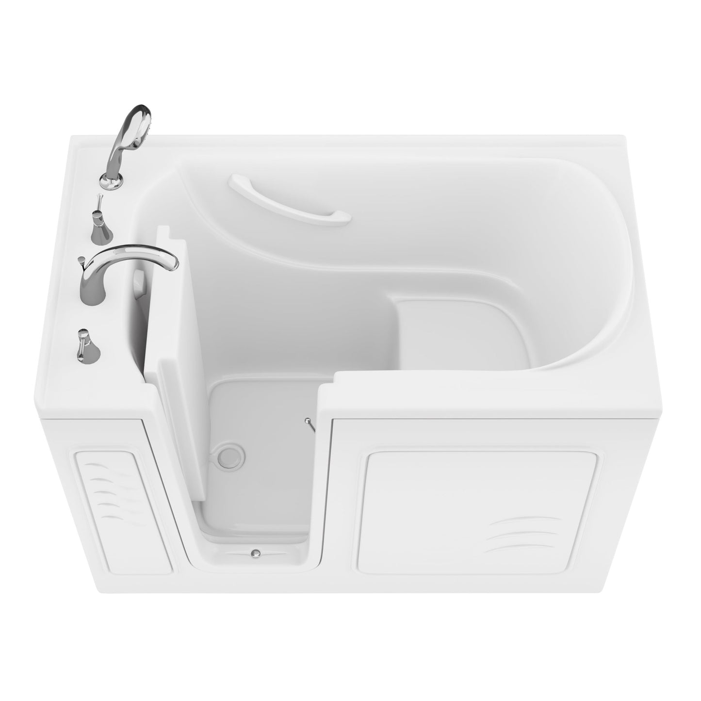 Value Series 30 in. x 53 in. Left Drain Quick Fill Walk-In Soaking Tub in White