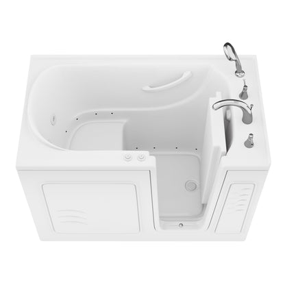 Value Series 30 in. x 53 in. Right Drain Quick Fill Walk-in Whirlpool Tub in White