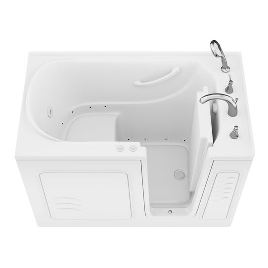Value Series 30 in. x 53 in. Right Drain Quick Fill Walk-in Whirlpool Tub in White