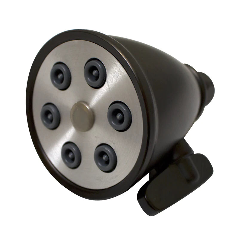Small Round Showerhead with 6 Spray Jets - Solid Brass Construction with Adjustable Ball Joint by Whitehaus
