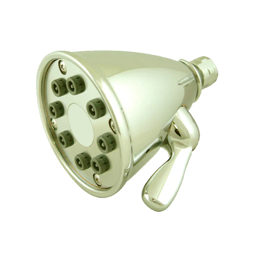 Round Showerhead with 8 Spray Jets - Solid Brass Construction with Adjustable Ball Joint by Whitehaus